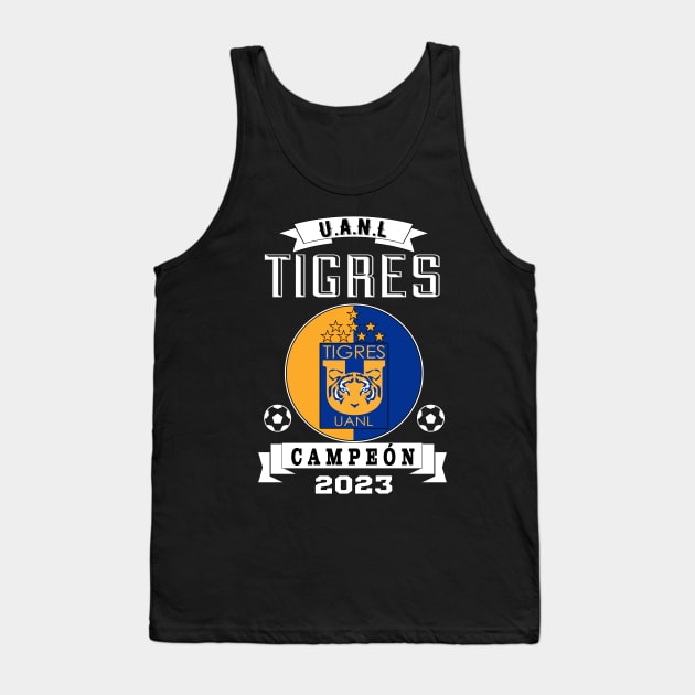 Playera de Tigres Campeon 2023 Futbol Mexicano Tank Top by soccer t-shirts